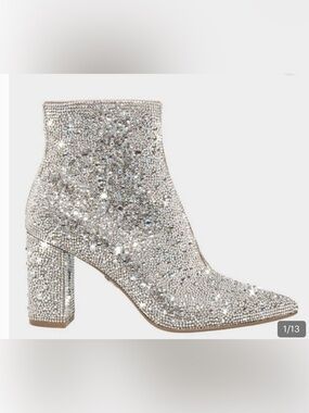 Betsy Johnson Cady Rhinestone Ankle Booties